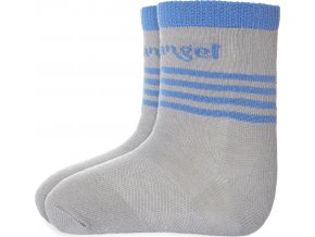 Ponožky tenké protiskluz Outlast® - tm.šedá/modrá