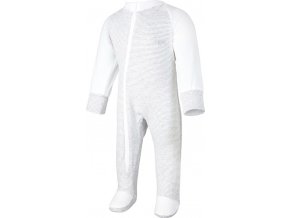 Little Angel overal tenký DR Outlast® - pruh bílošedý melír/bílá (Velikost 56)