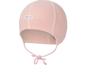 Little Angel Čepice smyk zavazovací plochý šev Outlast® - pudrová (Velikost 0 | 33-35 cm)