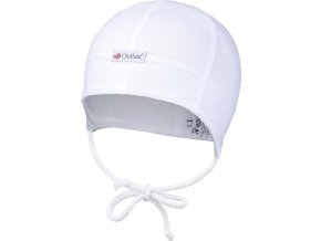 Little Angel Čepice tenká zavazovací plochý šev Outlast® - bílá (Velikost 0 | 33-35 cm)