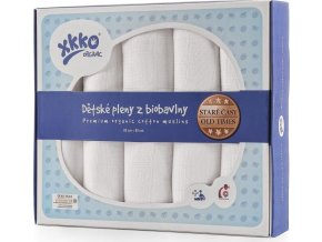 Dětské pleny z biobavlny XKKO Organic 80x80 - Staré časy Bílé