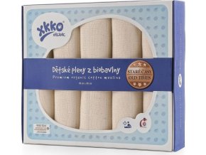 Dětské pleny z biobavlny XKKO Organic 80x80 - Staré časy Natural