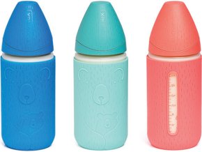 SUAVINEX | MFL LÁHEV SKLO 240 ml 3-poziční savička + NÁVLEK
