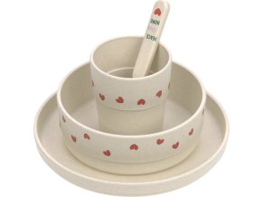 LÄSSIG BABIES LÄSSIG Dish Set PP/Cellulose Happy Rascals Heart lavender (Varianta LÄSSIG Dish Set PP/Cellulose 2024 Garden Explorer)