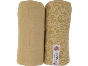 LODGER Swaddler Flower Tribe 2balení 120 x 120 cm Sand