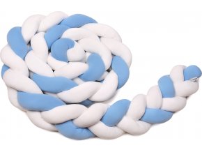 Pletený mantinel 360 cm, white + blue