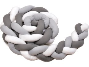 TTOMI T-TOMI Pletený mantinel 360 cm, white + grey + anthracite