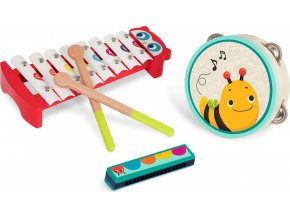 B-Toys Hudební nástroje dřevěné Mini Melody Band