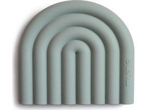 Mushie silikonove hryzatko Rainbow CambridgeBlue