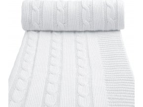 Dětská pletená deka spring, white / bílá