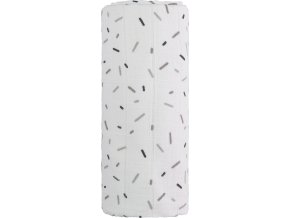 Velká bavlněná TETRA osuška, grey lines / šedé čárky