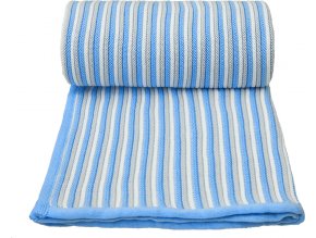 pletena deka spring white blue