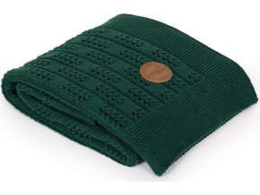 CEBA CEBA Deka pletená v dárkovém balení 90 x 90 Rybí kost Emerald