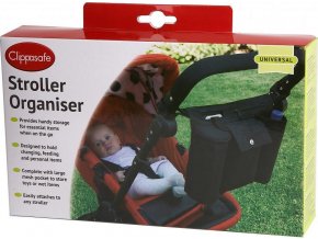 CLIPPASAFE Organizér na kočárek, , Černá (Varianta Black)