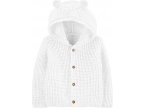 CARTERS CARTER'S Svetr s kapucí s oušky White neutrál LBB NB, vel. 56