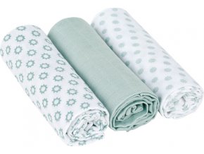 Lässig 4babies Swaddle blanket 85x85 Little Chums Star light mint