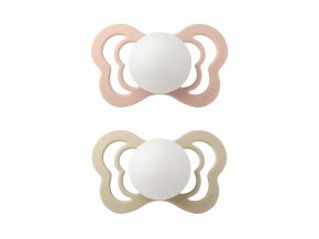 BIBS Couture ortodontické cumlíky z prírodného kaučuku 2ks - veľkosť 2 Blush Nočný / Vanilla Nočný