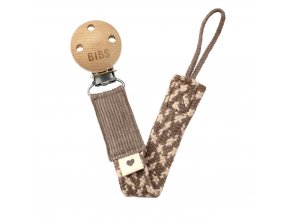 BIBS Paci Braid klip na cumlik DarkOakVanilla