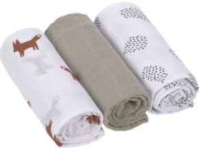 Lässig BABIES Swaddle Burp blanket 60x60 Little Forest fox