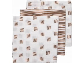 Plenky 3-balení Block stripe camel