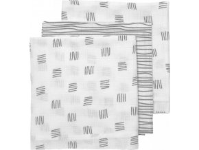 Plenky 3-balení Block stripe grey