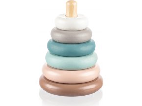 ZOPA Dřevěné nasazovací kroužky (Varianta Blue)