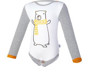 Little Angel body smyk DR pruh Outlast® - bílá medvěd/pruh bíločerný (Velikost 62)