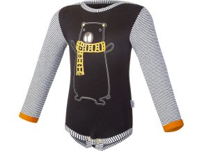 Little Angel body smyk DR pruh Outlast® - černá medvěd/pruh bíločerný (Velikost 62)