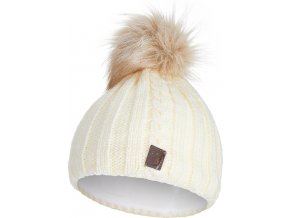 Little Angel Čepice pletená žebro copánek Outlast ® - natur (Velikost 5 | 49-53 cm)