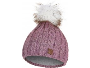 Little Angel Čepice pletená žebro copánek Outlast ® - šedofialová (Velikost 5 | 49-53 cm)