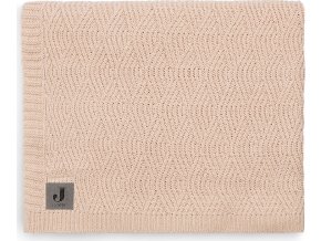 Jollein Deka pletená 75x100 cm River Knit Pale Pink