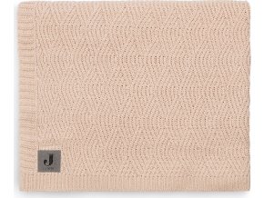 Jollein Deka pletená 75x100 cm River Knit Pale Pink