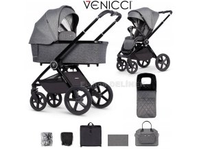 venicci tinum upline 2 in 1 pram slate grey