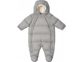 LEOKID Baby Overall Eddy Gray Mist vel. 0 – 3 měsíce (vel. 56)