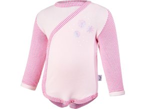 Little Angel body smyk zavinovací DR Outlast® - růžová baby/pruh (Velikost 56)