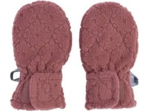 LODGER Mittens Folklore Fleece Rosewood 0 - 12 měsíců