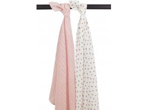 Mušelínové pleny 2-balení Mini panther soft pink
