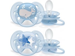 PHILIPS AVENT Philips AVENT Šidítko Ultrasoft Premium Obrázek 6-18m chlapec, 2 ks