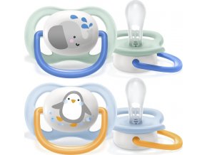 PHILIPS AVENT Philips AVENT Šidítko Ultra air Zvířátko 0-6m chlapec, 2 ks