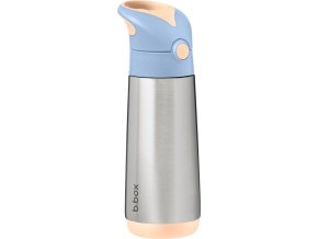 b.box Termoska na pití s brčkem 500 ml - broskvová