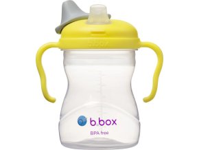 b.box Hrneček s pítkem 4m+ - žlutý 240 ml