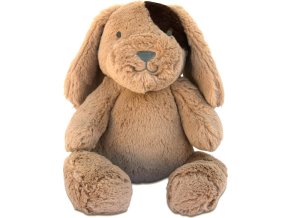 ob designs plysovy pejsek 40 cm taupe tmava skvrna