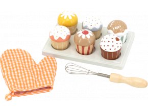 TRYCO Dřevěný Cupcake Set