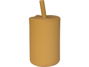 tryco silikonovy poharek s brckem honey gold