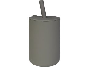 tryco silikonovy poharek s brckem olive gray