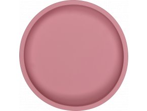 TRYCO Silikonový talířek kulatý, Dusty Rose