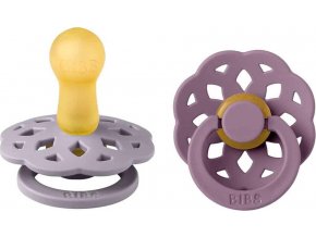 BIBS Boheme cumliky z prirodneho kaucuku 2ks FossilGrey Mauve 240131 5713795236701