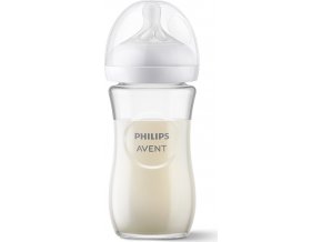 PHILIPS AVENT Philips AVENT Láhev Natural Response skleněná 240 ml, 1m+