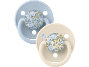 BIBS x LIBERTY De Lux cumlíky zo silikónu 2ks - one size Ivory / Baby Blue