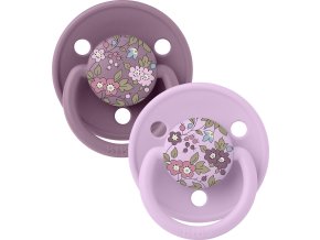 BIBS x LIBERTY De Lux cumlíky zo silikónu 2ks - one size Violet Sky / Mauve